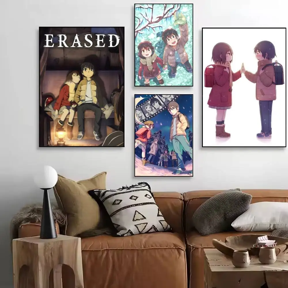 Anime Erased Posters High Quality Self-adhesive Wall Art Decorations Color Prints Sticky