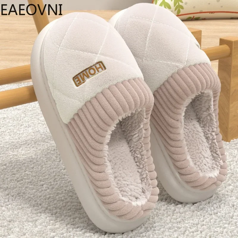 Slippers for Men Comfortable Men's Slipper Round Toe Keep Warm Lightweight Home Cotton Shoes New Arrival Fashion Young Eva Shoe