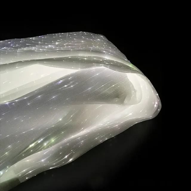 Światłowód LED tkanina kolorowa świecąca tkanina światłowodowa świecąca tkanina DIA spinka do włosów ręcznie robiona 15x60 cm/100x140cm