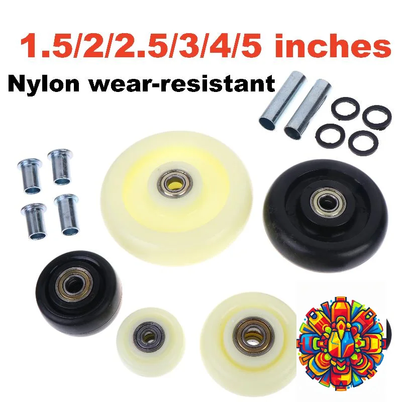 2 Sets Furniture Wheels Sliding Swivel Trolley Castor 1.5/2/2.5/3/4/5inch Caster For Cart Industrial Move Chair Replacement