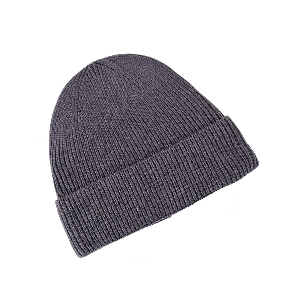 Solid Color Skullies Beanies For Women Men Autumn Winter Warm Woolen Knitted Hat Casual Elastic Skullcap Bonnet Unisex Melon Cap