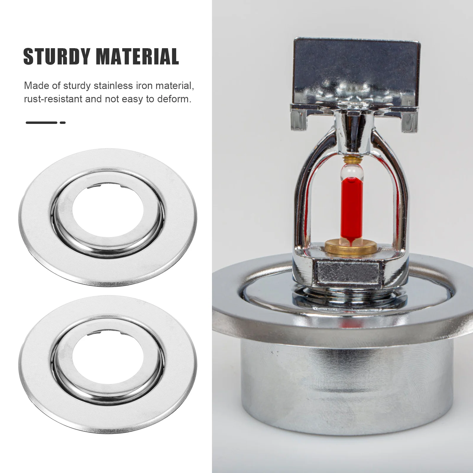 10pcs Double Disc Decorative Cover For Fire Sprinkler 3/4 Inch Adjustable Stainless Steel Protective Plate Sprinkler Cover