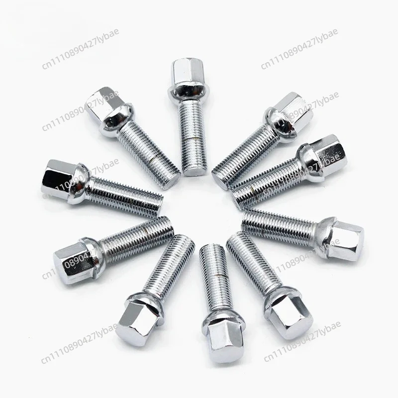 Embers Wheel bolts Steel M12x1.5 14x1.5 14x1.25 12x1.25 of various lengths for BMW Volkswagen Audi Mercedes Porsche 10pcs