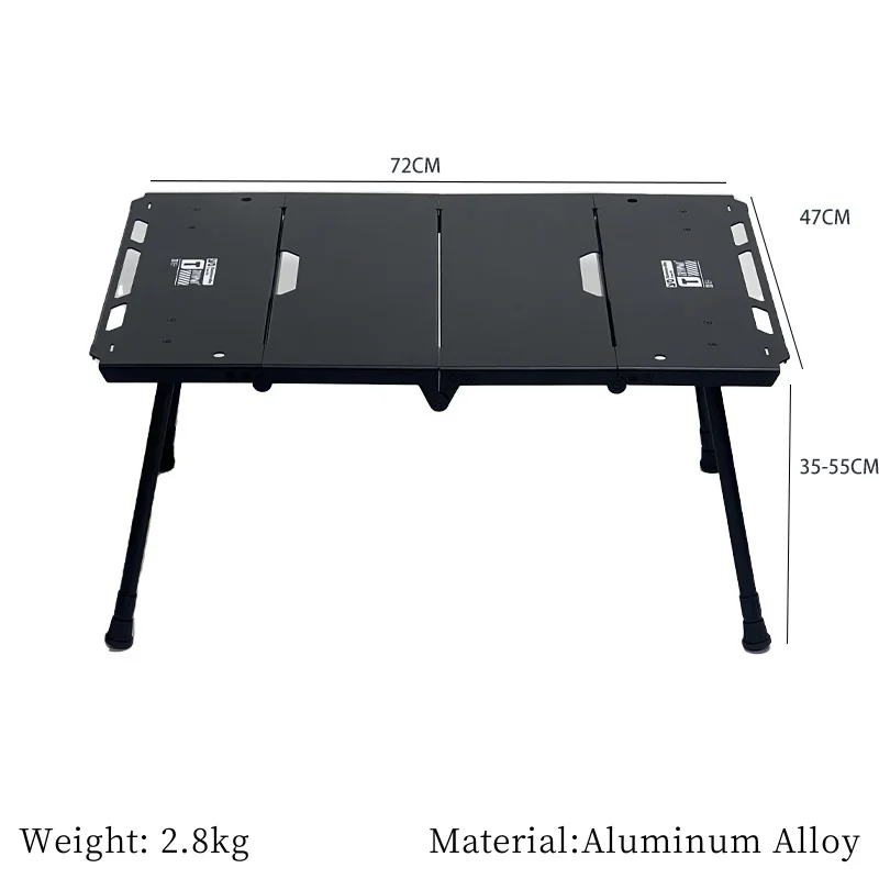 Folding Camping Table Lightweight Portable Aluminum Alloy Table Storage Rack Side Furnace Rack Camping Table Cool Camping Gear