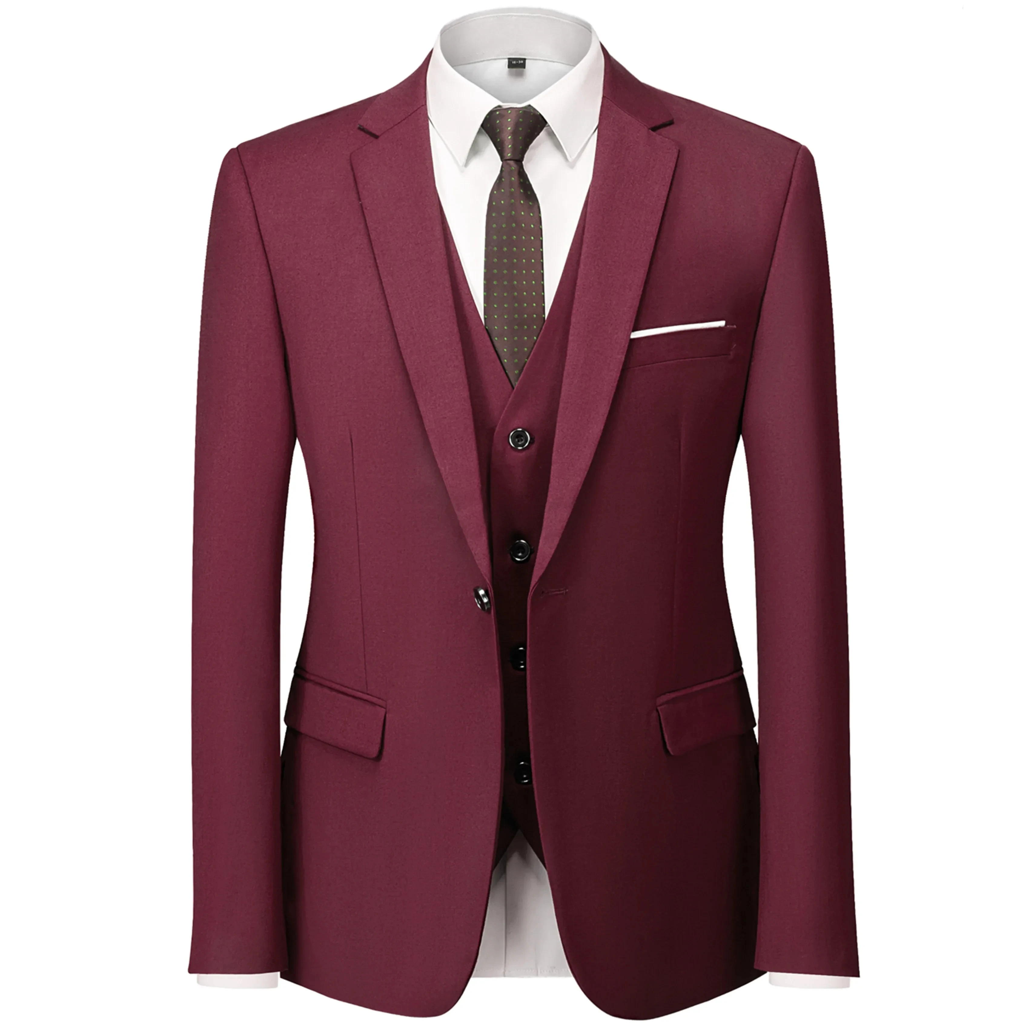 2023 Business Blazers Spring Autumn Formal Men\'s Coat Male Fashion Solid Color Long Sleeve Lapel Slim Fits Dress Suit Jacket