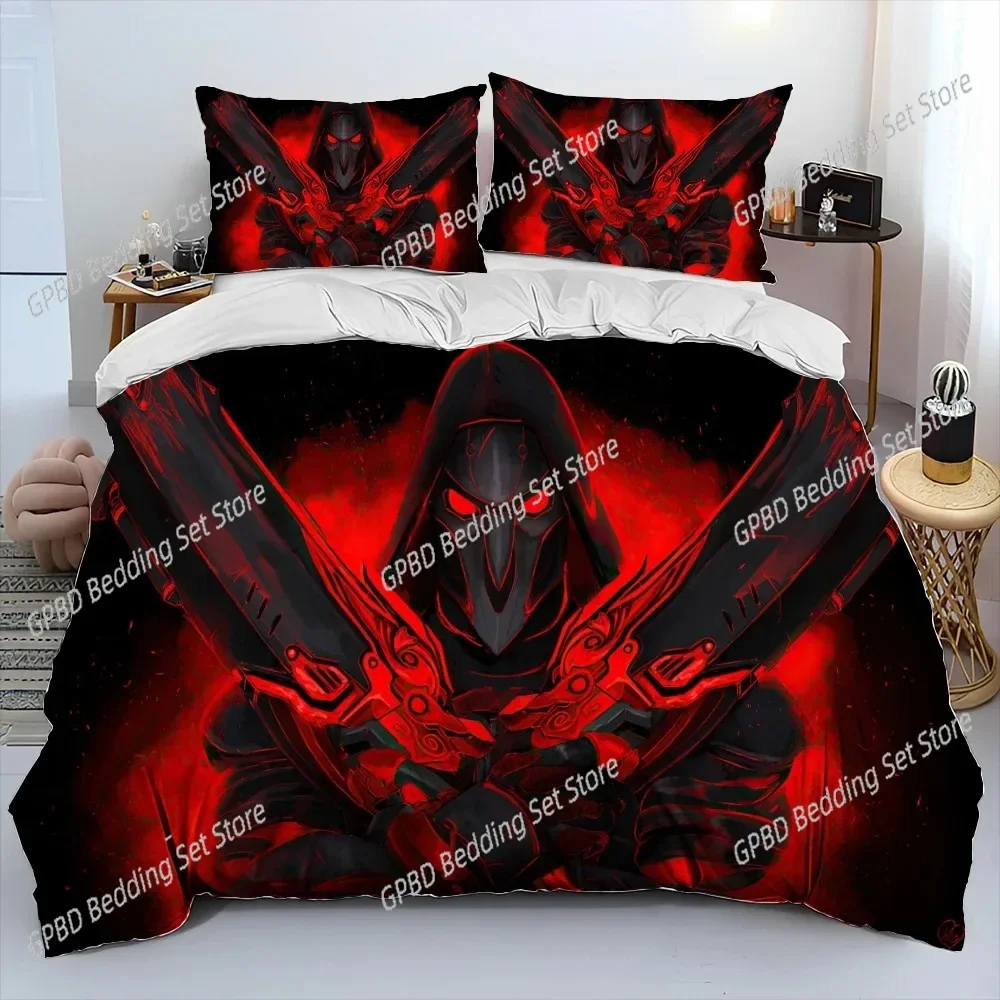 ثلاثية الأبعاد OW Overwatch لعبة ألعاب DVA غطاء لحاف مريح المخدة طقم سرير غرفة نوم الأطفال الديكور المنسوجات المنزلية