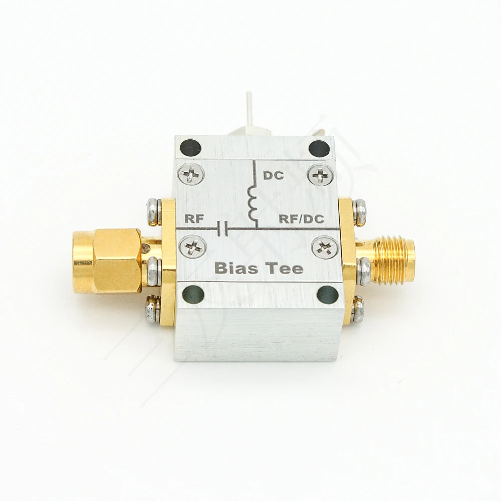 BiasTee-Interceptor de polarización DC, alimentación RF Coaxial, alta corriente, 0,01-4,2 GHz