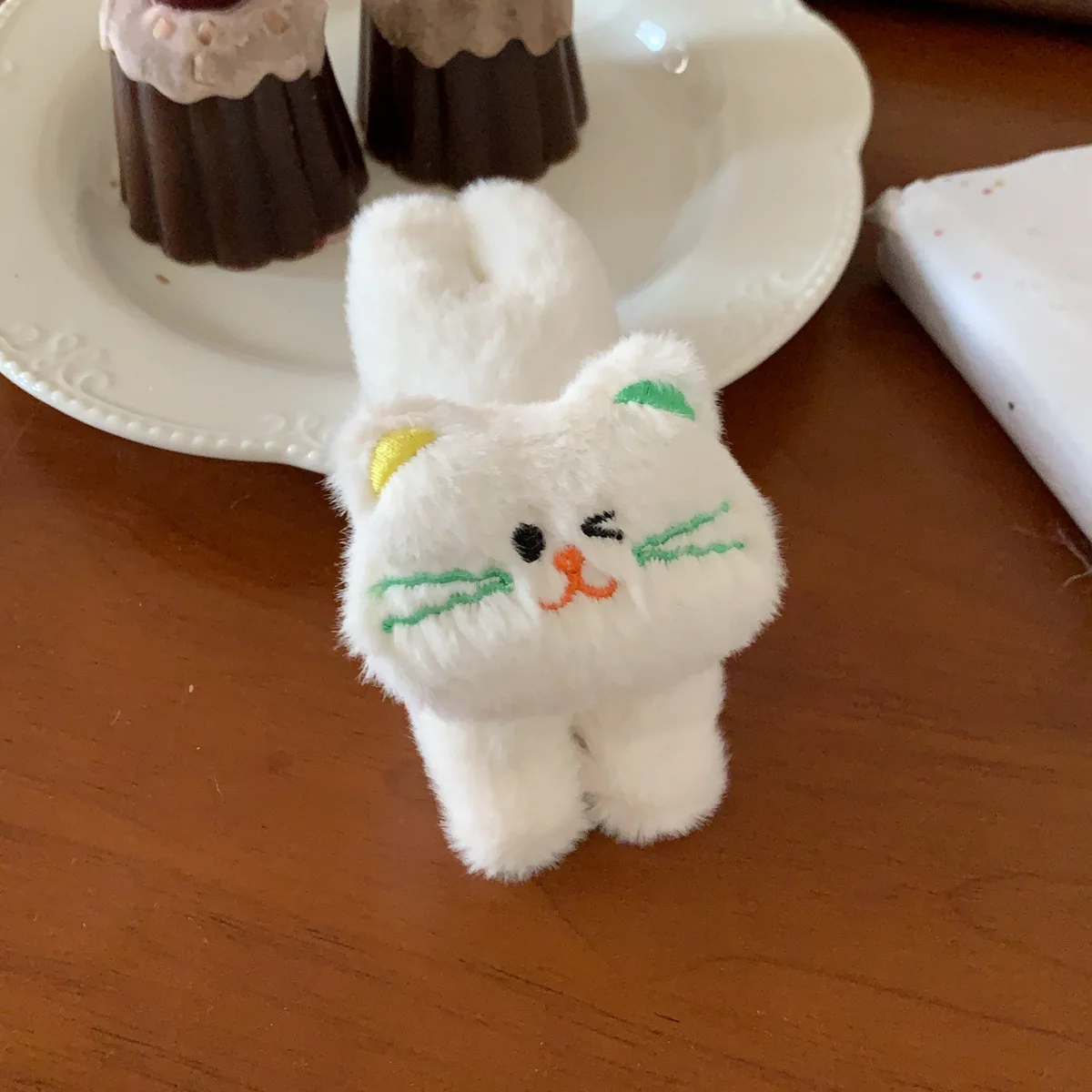 1pc Plush Pudding Bear Cartoon Hairpin Female Autumn/Winter Side notch Clip Cute BB Clip Hair Clip