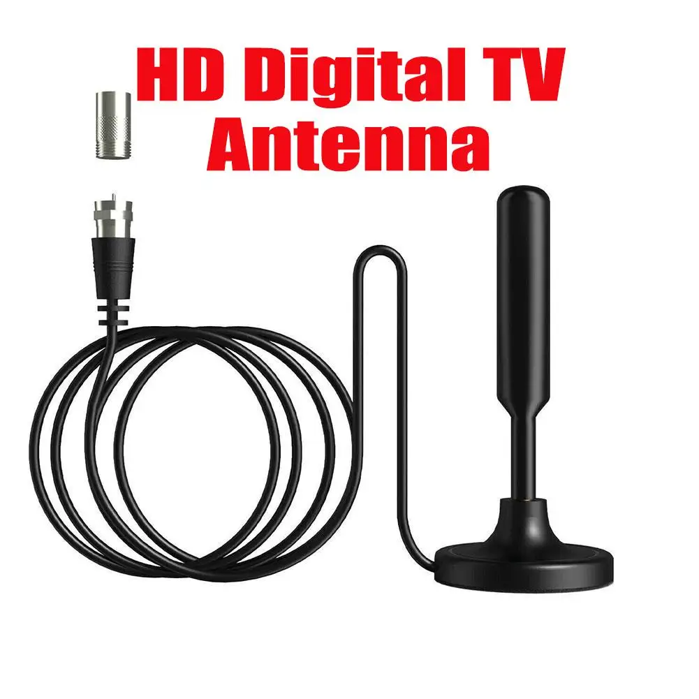 HD Digital TV Antenna Portable TV Antenna 300cm Coax Cable Digital TV Antenna DVB-T DVB-T2 DAB Adapter Indoor Antenna