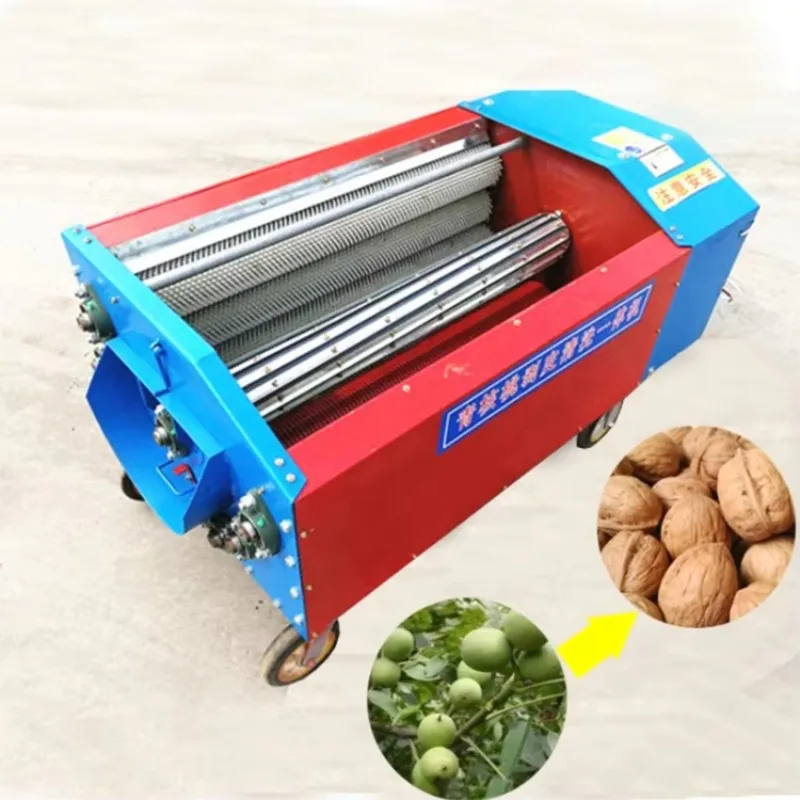 Green walnut peeler peeling cleaning shelling machine walnut shell shelling machine price