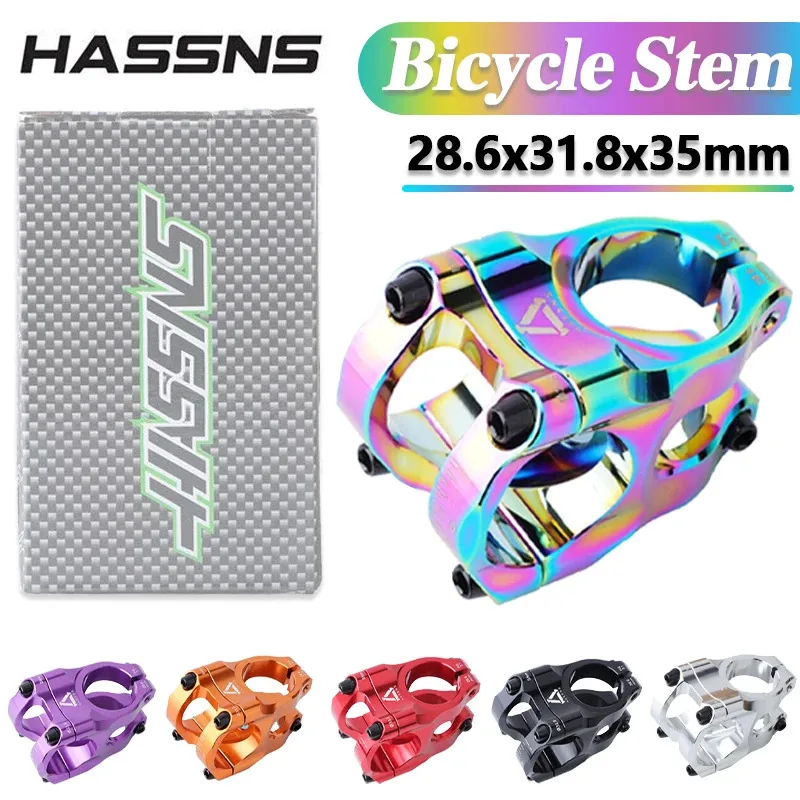 

HASSNS MTB Handlebar Stem 31.8mm Short Stem Ultralight CNC Aluminum Alloy Bicycle Stem for Road Mountain Bike