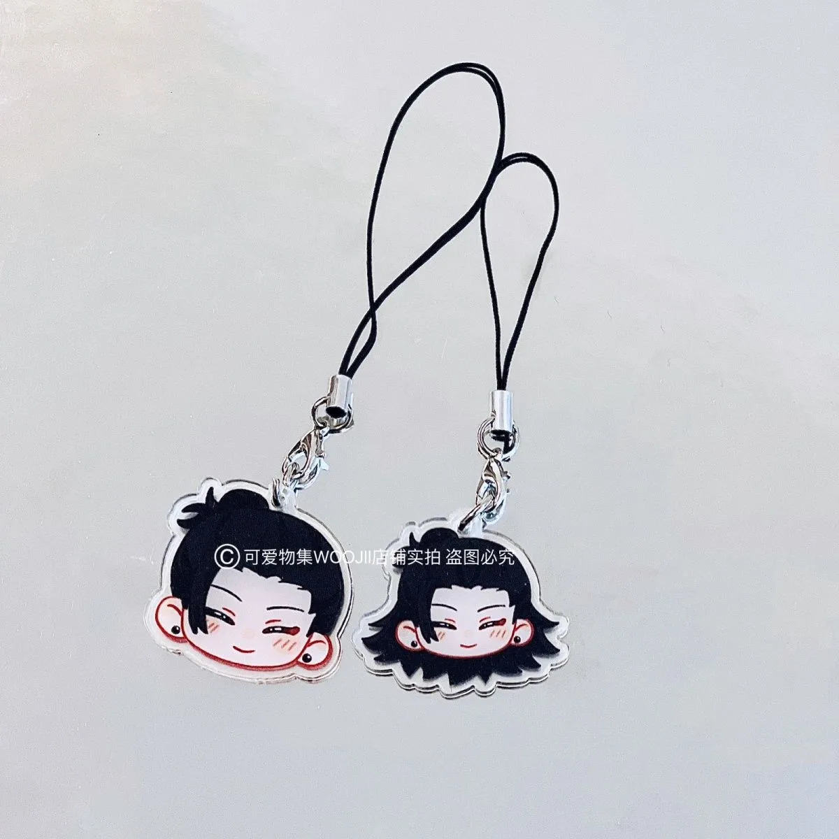 JJK Mobile Phone Lanyard Gojo Satoru Geto Suguru Acrylic Pendant Kawaii Straps Hanging Cute Rope Zhou Shu Hui Zhan Goods Gift