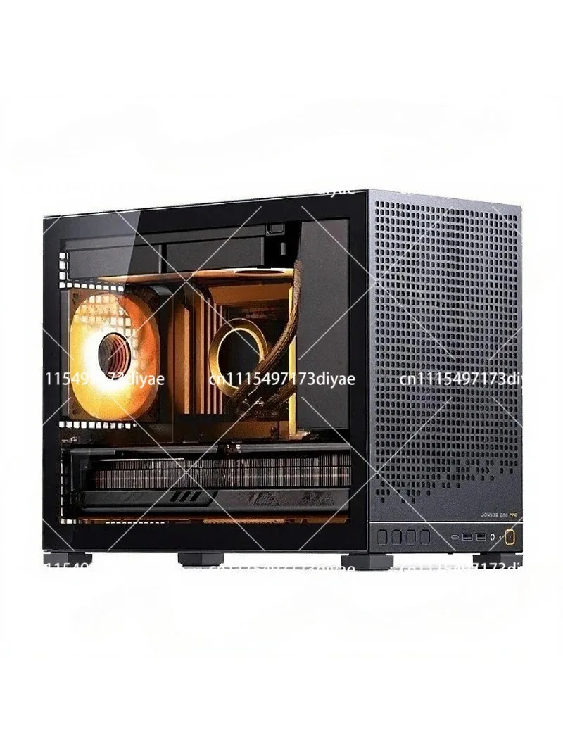 M-ATX Desktop PC Case, Breathable Mesh Shell, Vertical Tempered Glass Side Panel, Mid Tower Computer Chassis