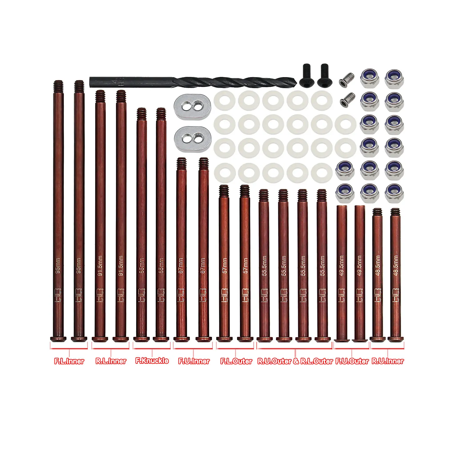 HR HOT RACING Hardened S2 Steel Hinge-Pin (18) FSC