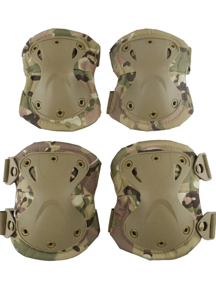 AliExpress UK Tactical Combat Knee & Elbow Protective Pads Set for Outdoor CS Paintball Game Cycling Safety Skateboarding Gear Skates