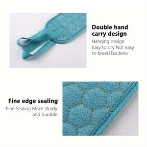 SFOLIATING BADETEL SET, 3 in 1 Rückenbad, Schriftzug, Waschlappen, weich 10 Hauptverkaufshandschuh Peeling - №8