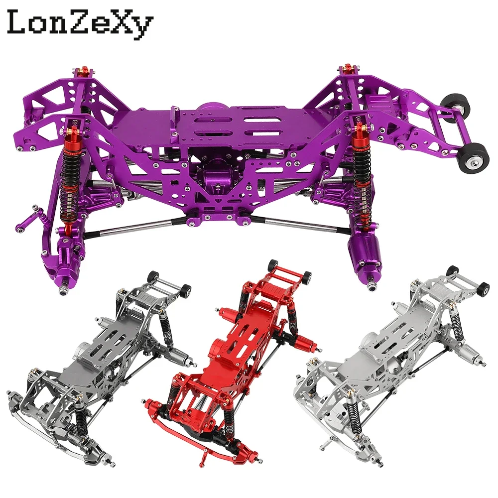 

Металлическая модернизированная рама шасси в сборе с коробкой передач для RC 1/18 LOSI Mini LMT 1/18 матовая деталь из алюминиевого сплава для монстр-ТРАКА