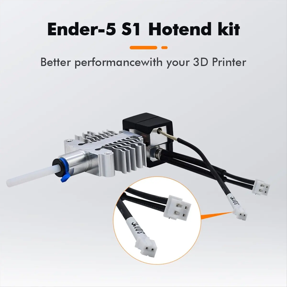 L77A NEW -5 S1 Hotend Kit Titanium Copper Throat Heater Block Silicone Cover -5 S1 3D Printer Parts