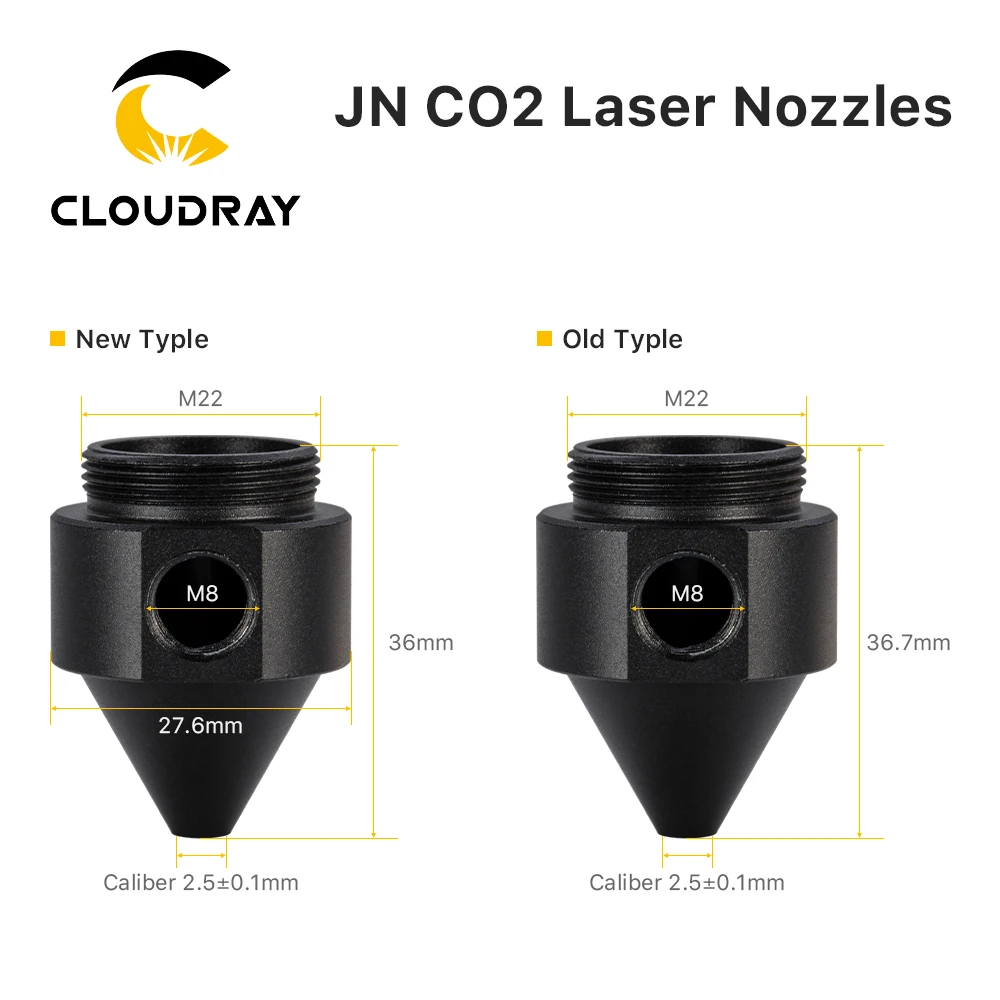 Cloudray Air Nozzle Diameter 18mm FL38.1mm for Laser Head at CO2 Laser Cutting Machine