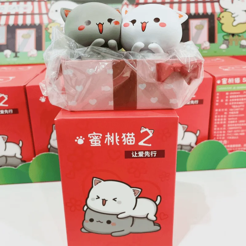 Kawaii Mitao Cat 2 Season Lucky Cat Cheap Cute Cat Blind Box Toys Surprise Figure Cartoon Model Doll Home Birthday Toy Gift