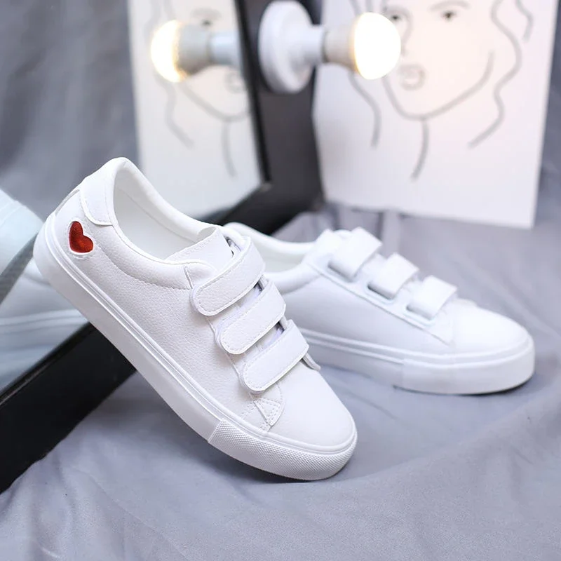 Fashion Women Sneakers Breathble Vulcanized Shoes Pu Cute Cat Cartoon Lace Up Casual White Women Shoes Zapatos De Mujer Female