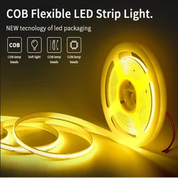 24V 12V COB LED Strip Lights 8mm 320LEDs/M Flexible Tape Ribbon for Room Decor 3000K 4000K 6000K 5M 10M Linear Dimmable Lamp