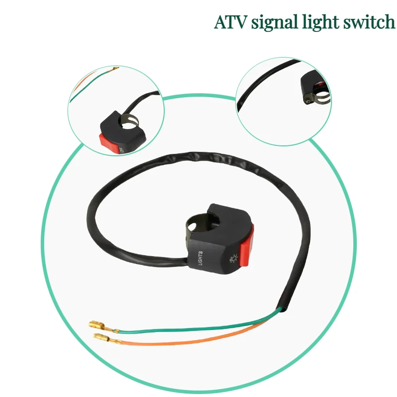 Motorcycle 7/8inch Handlebar Mount LED Headlight On/Off Switch with Button Motorcycle Handlebar Switch Control