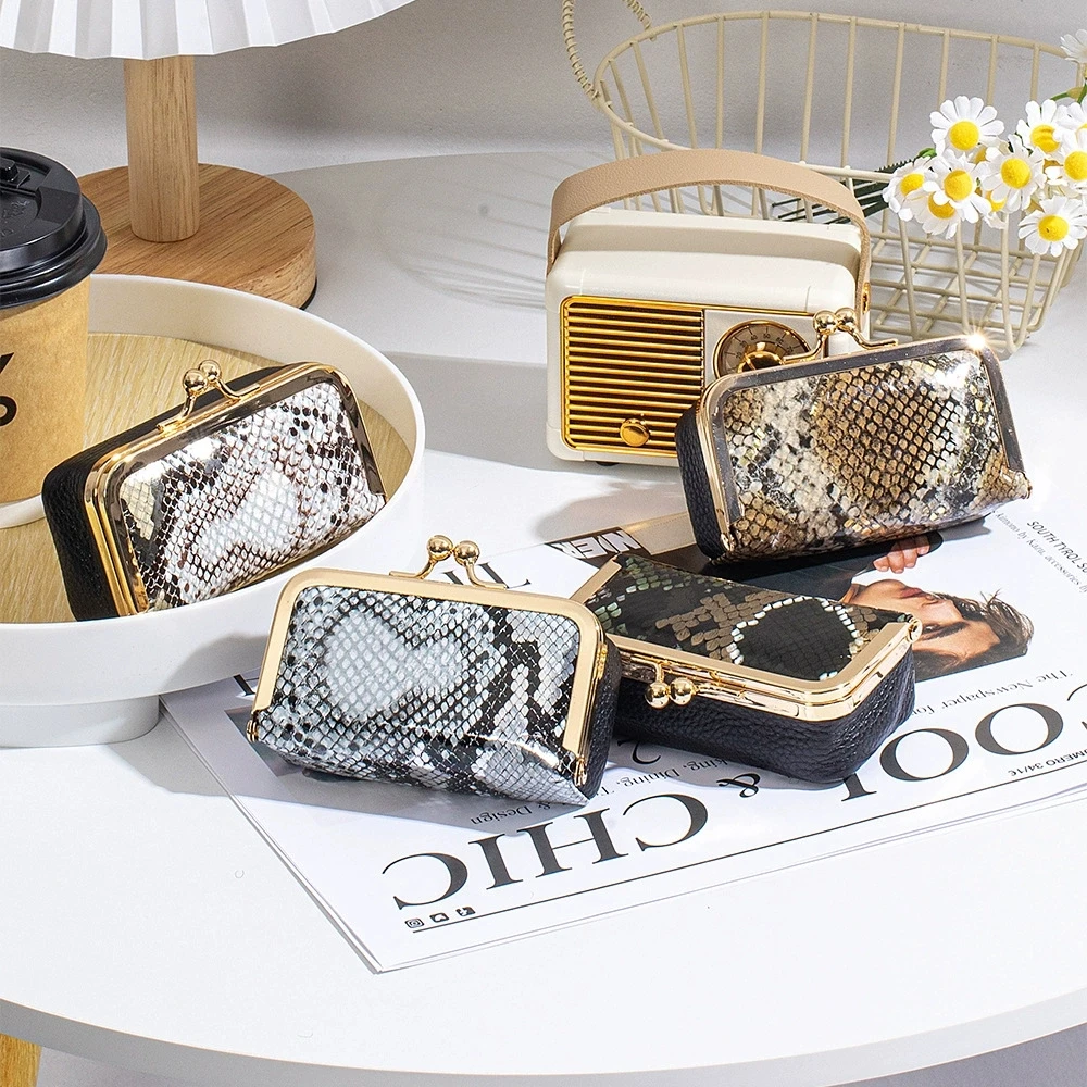 Fashionable Leather Lipstick Mirror Bag for Women Portable Jewelry Box Earring Necklace Ring Coin Purse New Arrival