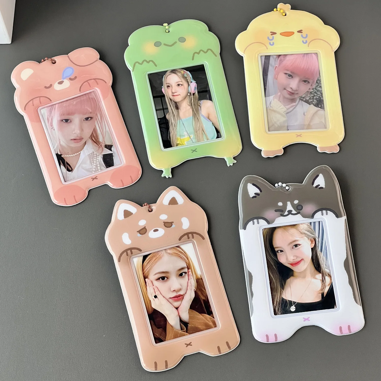 

Muxinn's New Animal Group Series Holder PVC3 Inch Star Chasing Small Card Storage Photo Bag Pendant Protection