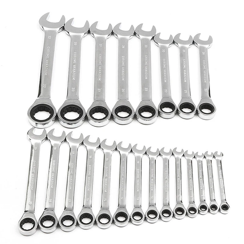 1PC 6mm/7mm/8mm/9mm Ratchet Combination Metric Wrench Set Hand Tools Torque Gear Ring Wrenches Spanner