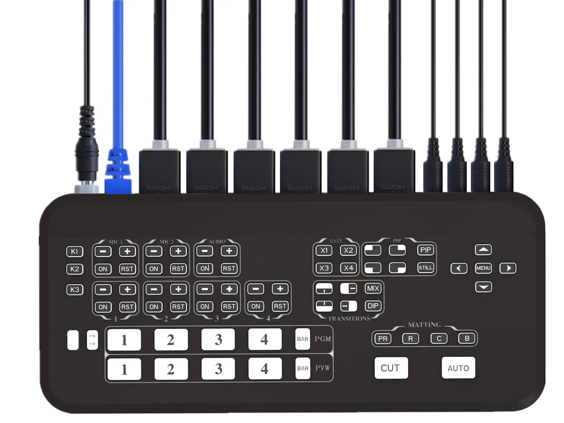 

Live Broadcasting Equipment HDMI 1080p Streaming Switcher for Live Broadcast video mixer switch streaming multi camera