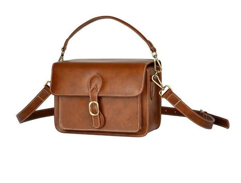 Ladies retro single shoulder camera bag micro single photo bag pu leather seismic commuter casual messenger