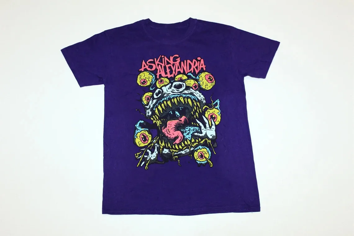 Asking Alexandria Album Men T shirt Purple Cotton All Sizes S to 345Xl JJ1428