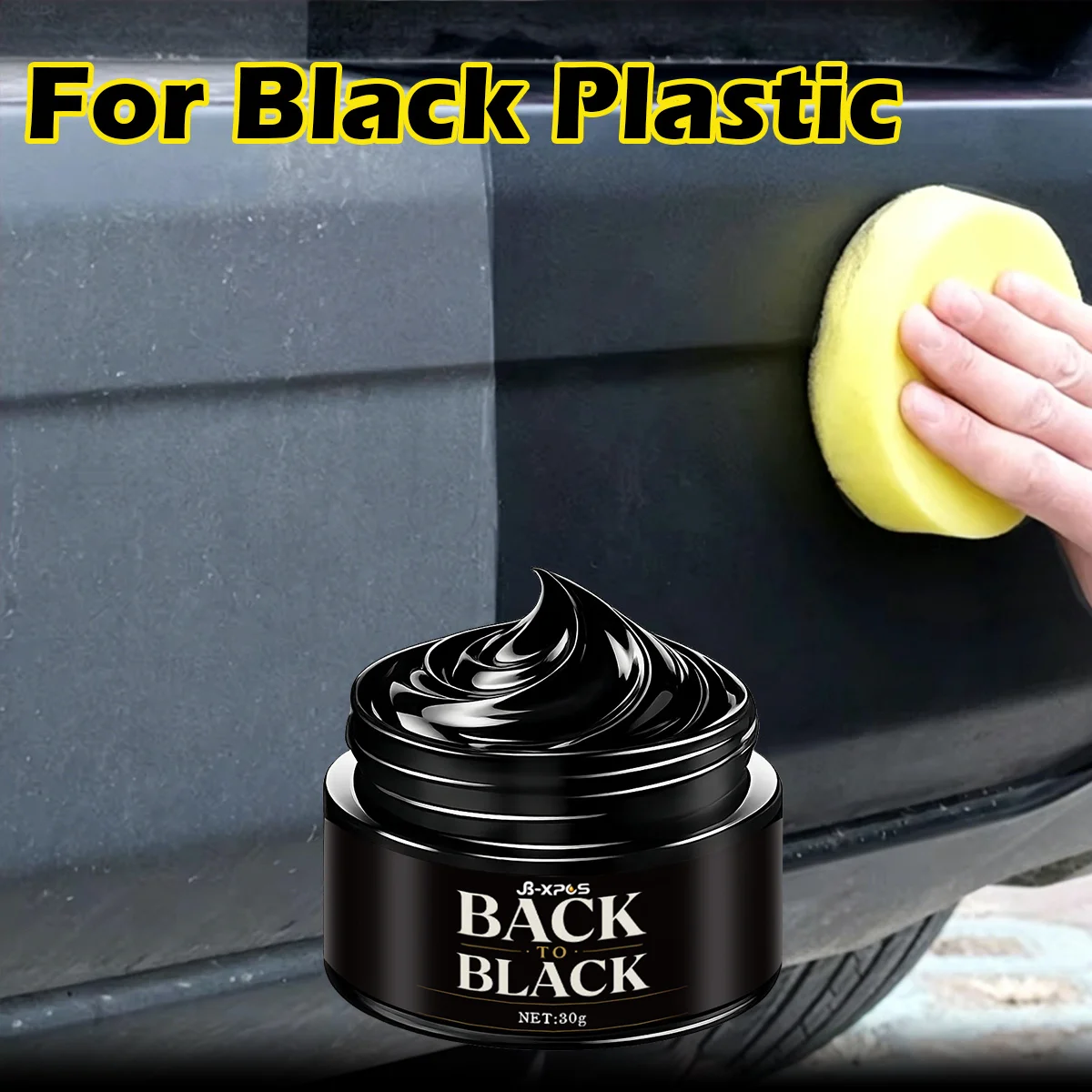 Car Trim Restorer Paste Faded Bumper Dashboard Black Dye Waterproof Anti-Fade Matte Gloss Coating Long-Lasting Shield YT2030