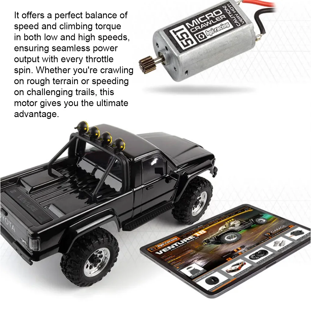 1/18 HPI Venture يحاكي 4WD RC سيارة بدون فرش/نحى ثنائي السرعة جهاز تحكم عن بعد كهربائي على الطرق الوعرة تسلق لعبة نموذج سيارة