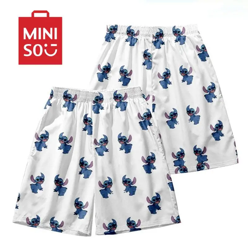 

Kawaii Disney Stitch Shorts Anime Cute Cartoon Printing Fashionable and Versatile Summer Couple Beach Pants Gifts for Girls