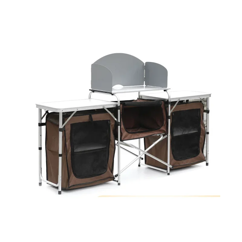 Dining Table Brown Red Kitchen Outdoor Garden Ample Storage Weather Resistant Easy Assembly Sturdy Durable Heavy Duty