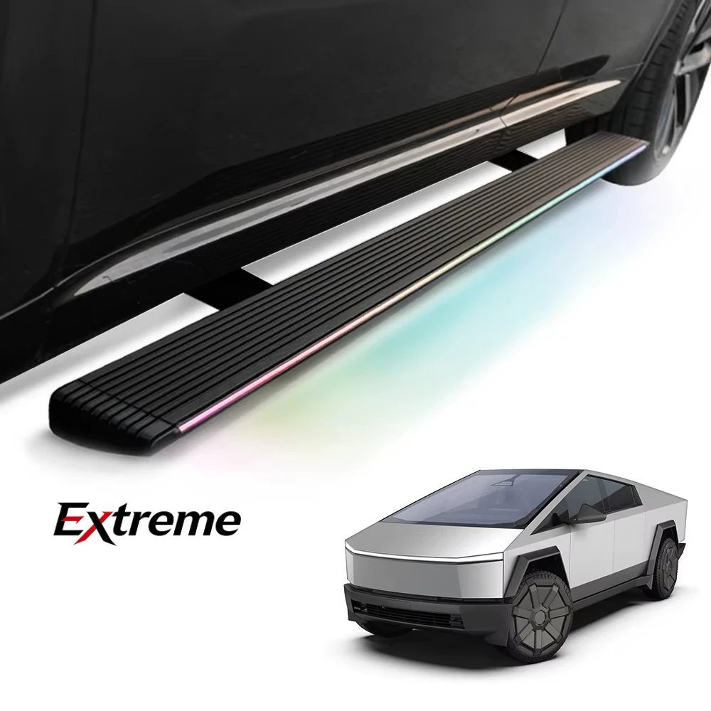 Lights Powered Running Boards Car Pedal Aluminium Automatic Electric Power Side Step Fit for Tesla Cybertruck Spare Parts