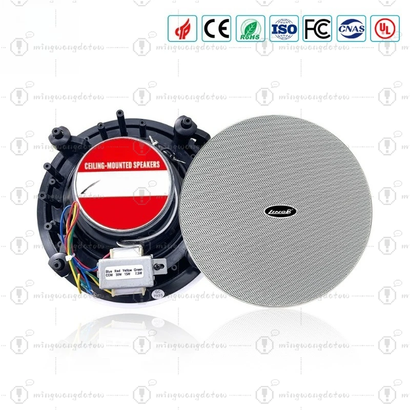 Borderless Ceiling Speaker Top Horn Constant Voltage/Resistance Background Music Ceiling Speaker 5/6/8 Inch Home Commercial