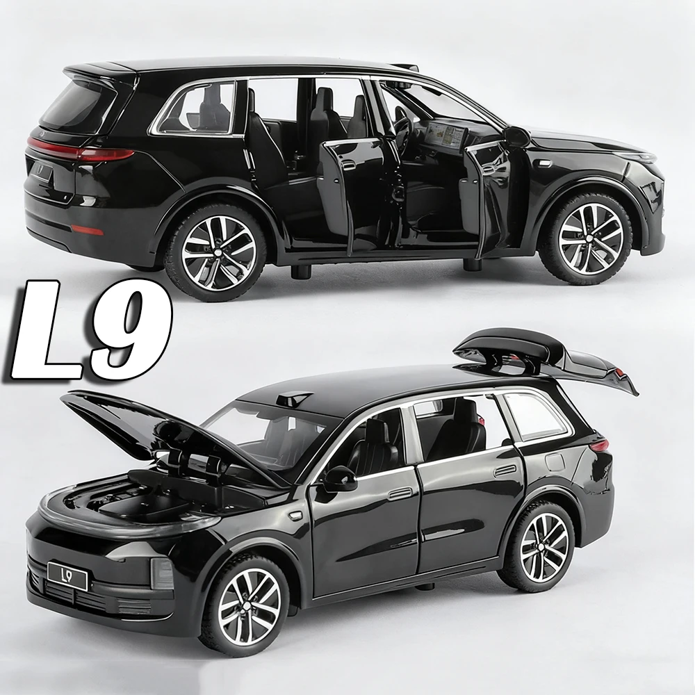 

1:32 LI L9 NIO ES8 Модель игрушечного автомобиля из сплава, литой под давлением звук, свет, двери с открытым отверстием, изысканное украшение интерьера для детей, подарки