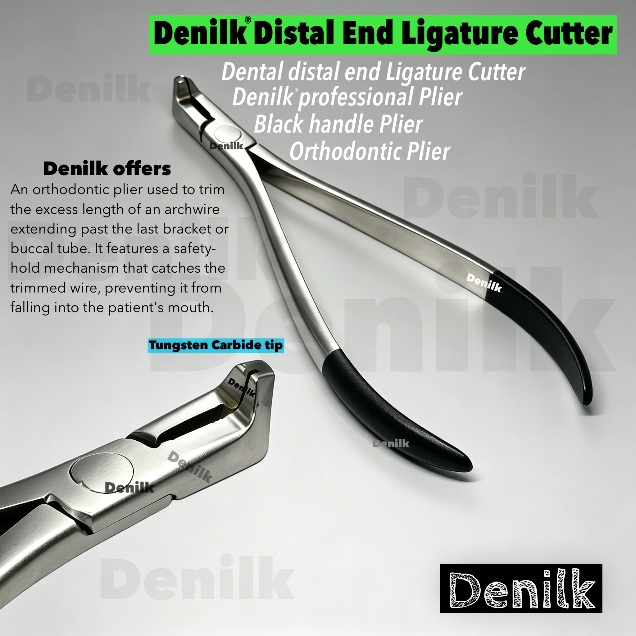 DENIlk  Long Handle Hard Wire Cutter Plier Dental Thin Wire Cutting Plier Dentist Forceps Stainless Steel Wire Filament Cutter O
