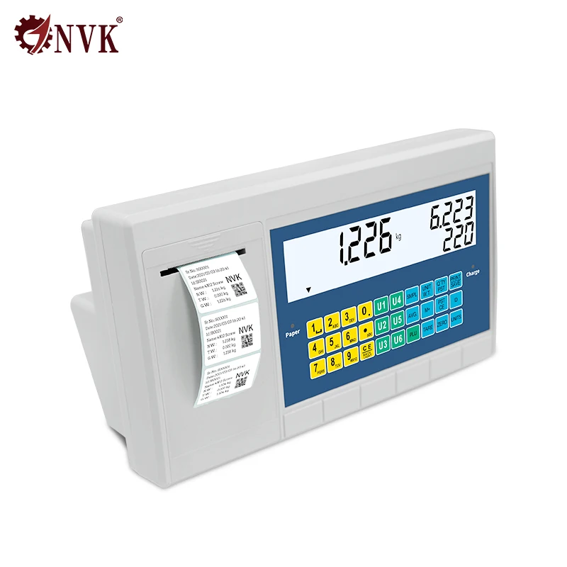 NVK Digital Weighing Indicator Label Printer with LCD Display OEM Customizable Counting Indicator for Floor Scales Bench Scales