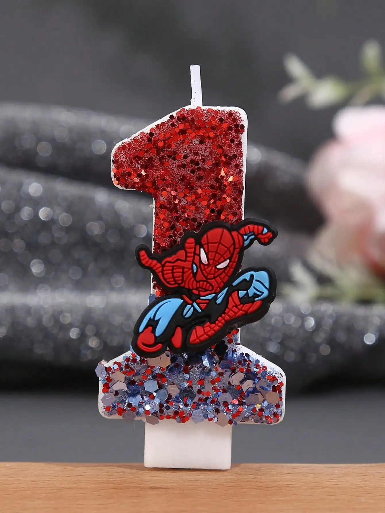 Spider-Man Red and Blue Numbered Candles, Party Gifts, Holiday Decorations, Birthday and Anniversary Candles