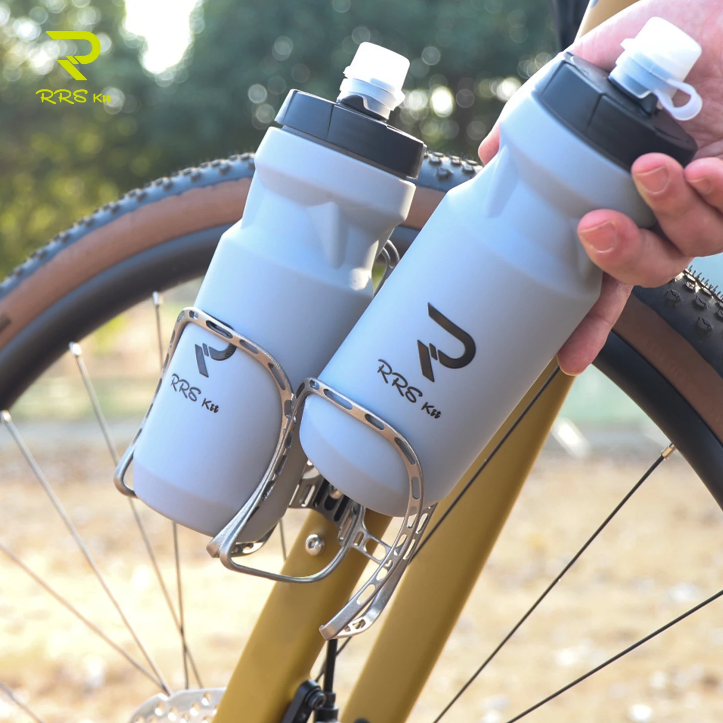 

Держатель для бутылки Rrskit из титанового сплава, двойной, сверхлегкий (85 г), с 3D-печатью, для гравийных и горных велосипедов