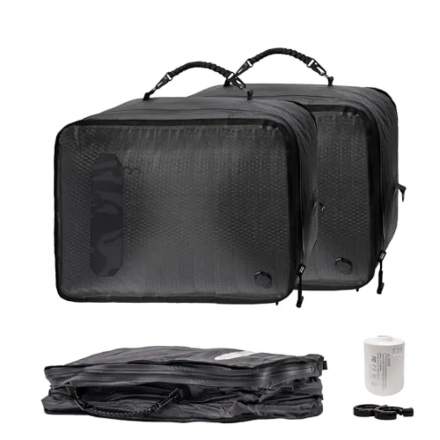 

Travel Vacuum Bags with Pump, IP68 Waterproof Reusable Vacuum Seal Bags for Clothing Travel, 46L Compression Bags for Carry On