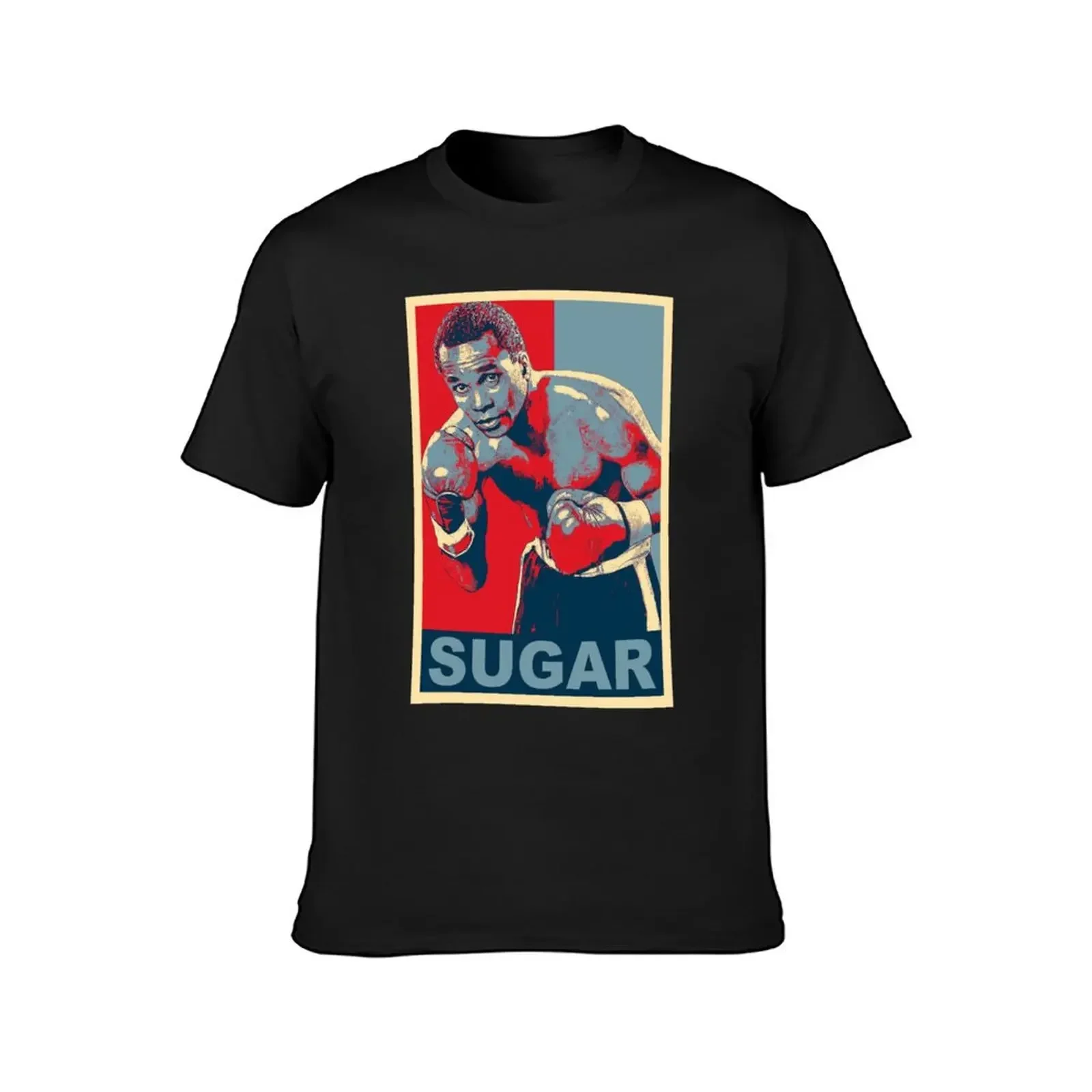 Sugar Ray Leonard T-Shirt boys whites Short sleeve tee blanks plain black t shirts men