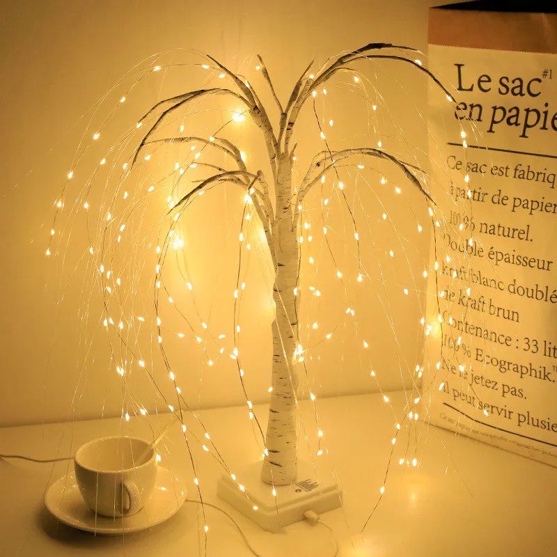 LED Lighted Weeping Willow Tree com Fairy String Lights, 8 Modos, Fit para o Natal, feriado, festa, festival, casamento, decoração do quarto