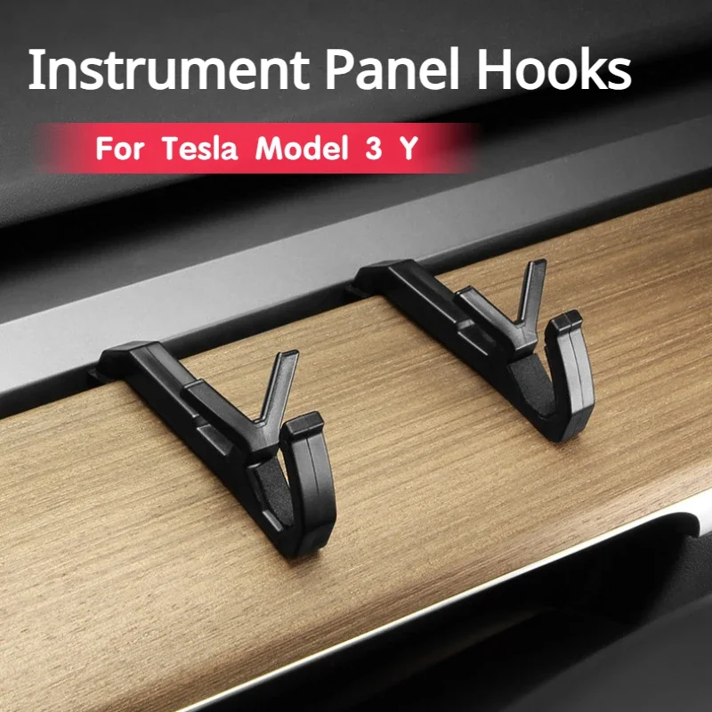 Hook Phone Holder for Tesla Model 3 Y Instrument Panel Hook Phone Holder Air Outlet Bag Bracket Hooks Car Interior Accessories