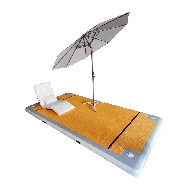 Inflatable Water Mat Party Leisure Teak Platform Floating Boat Pontoon E Dock for Salepromote sales