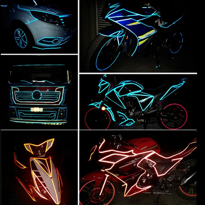 1 Roll 5cm*1m Reflective Tape Sticker Safety Mark Car Self Adhesive Warning Tape Motorcycle Bike Frame Car Decals Racing Stripe